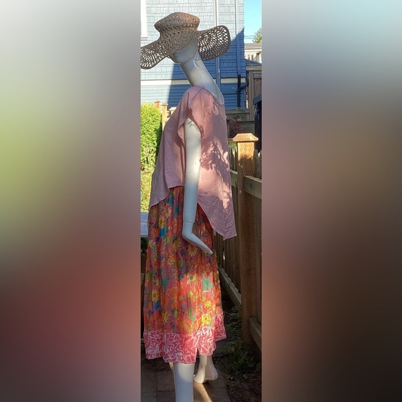 Bright And Colourful Boho Floral Skirt With 1/2 Slip - Picture 6 of 12